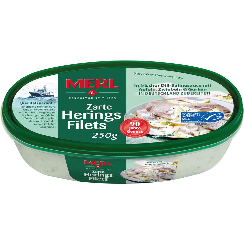 Produktabbildung Merl Heringsfilets in Dill-Sahnesauce