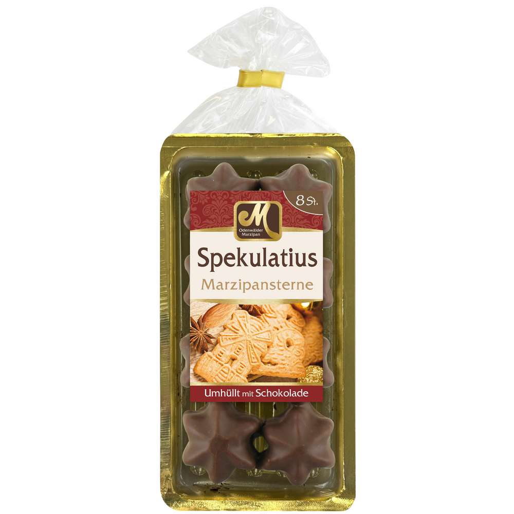 Produktabbildung Odenwälder Marzipan Marzipansterne Spekulatius