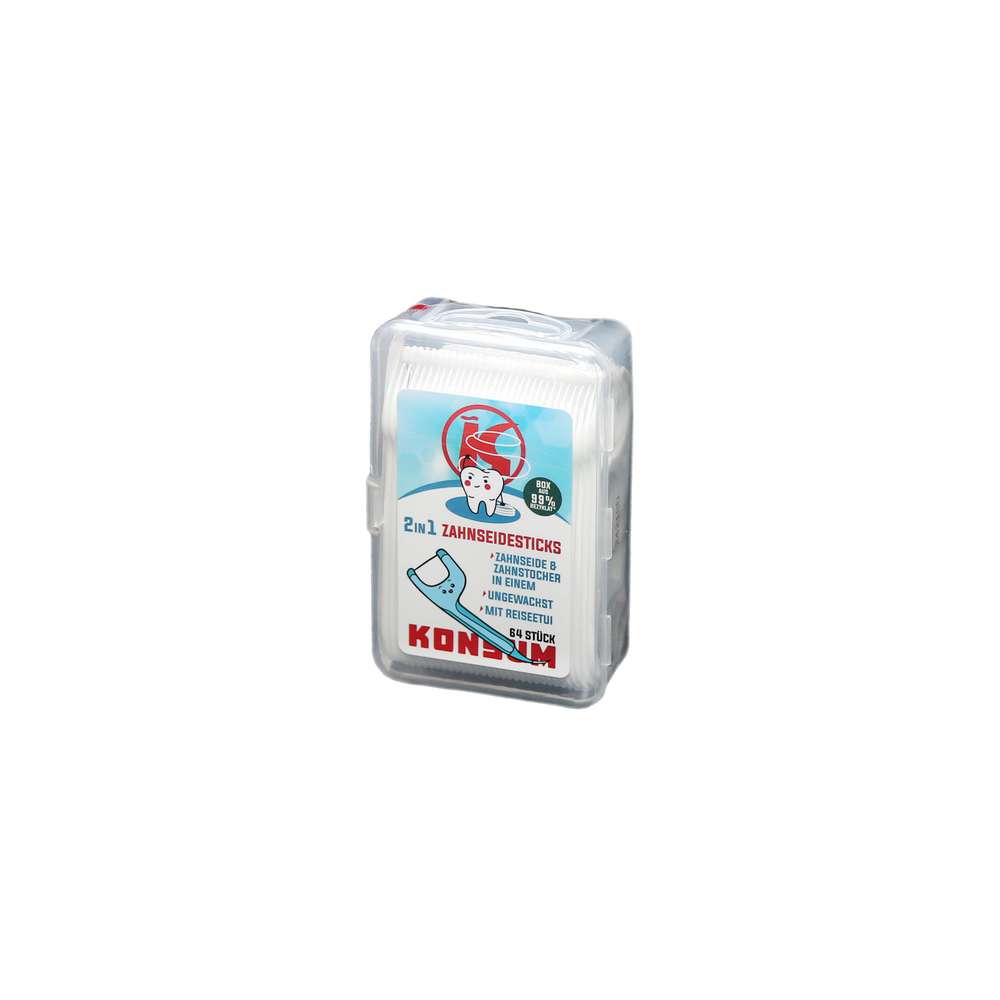 Produktabbildung Konsum Zahnseidesticks - Box