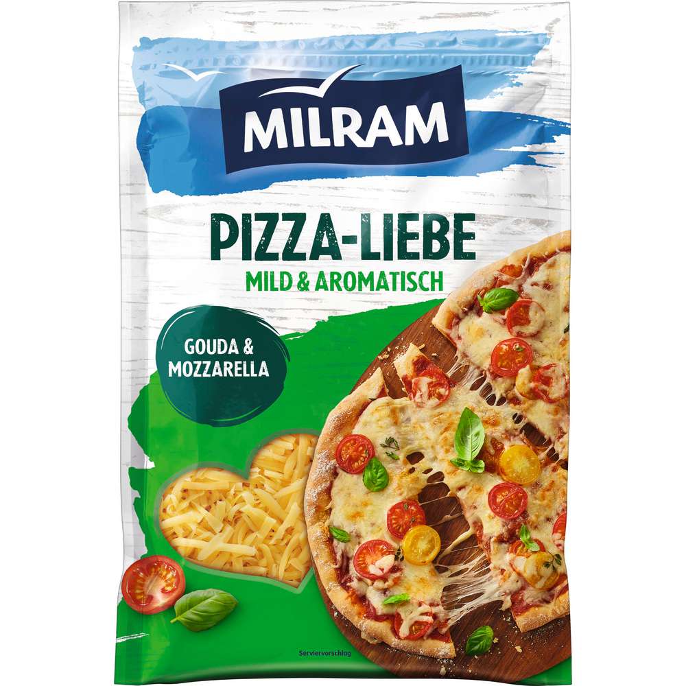 Produktabbildung Milram Reibekäse Pizzaliebe