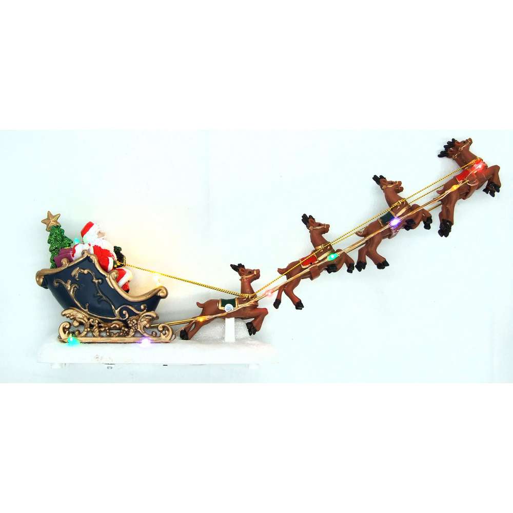 Produktabbildung keine Marke Deko Weihnachtsmann im Schlitten