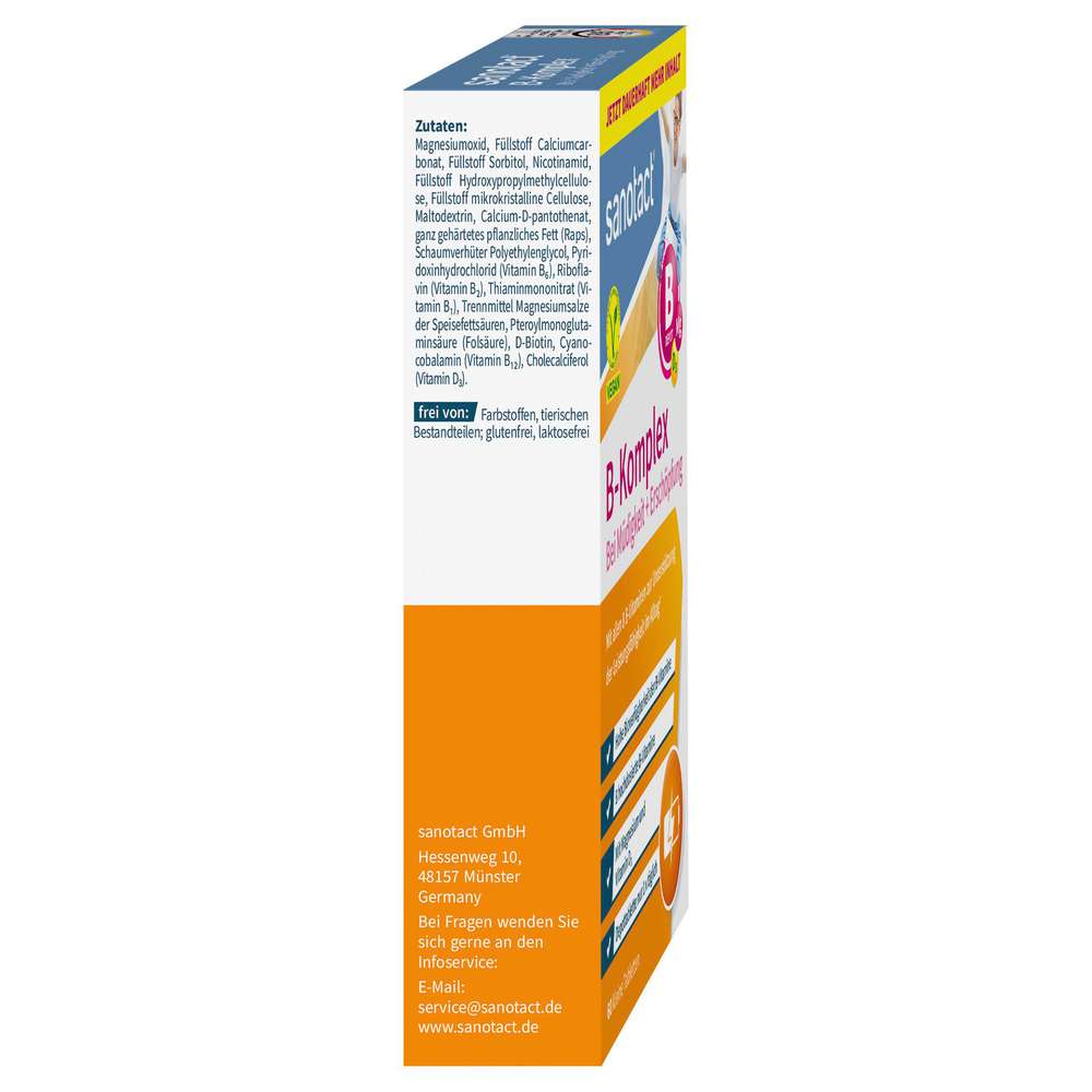 Produktabbildung sanotact B-Komplex + Magnesium + Vitamin D3