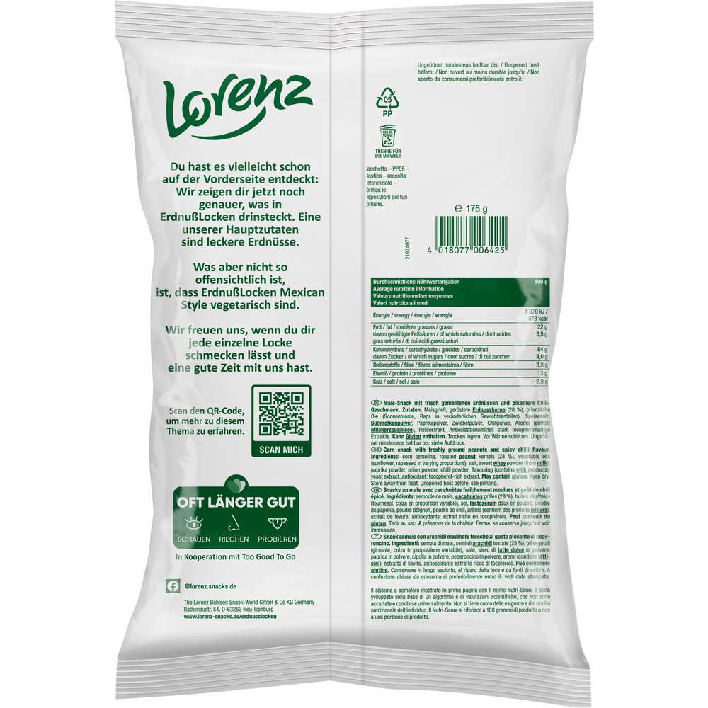Produktabbildung Lorenz Flips, Erdnuss Locken Mexican Style