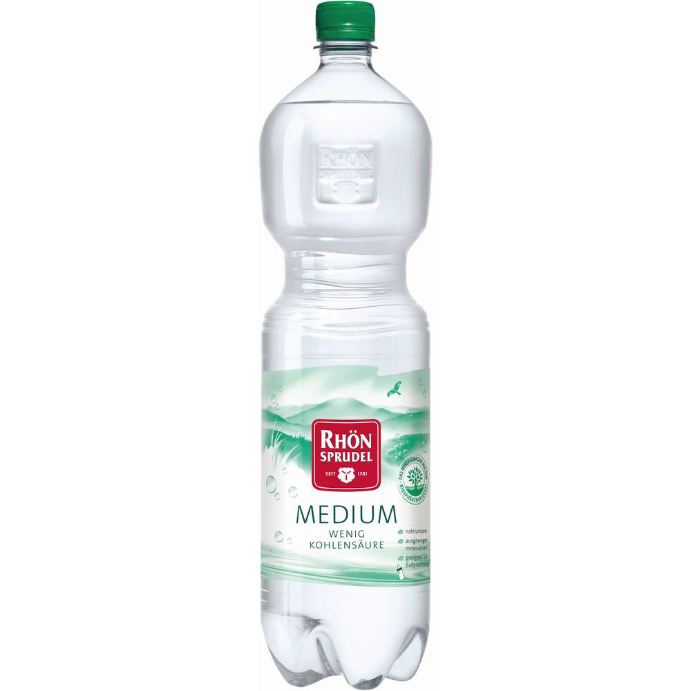 Produktabbildung Rhön Sprudel Mineralwasser, Medium (6x 1,500 Liter)