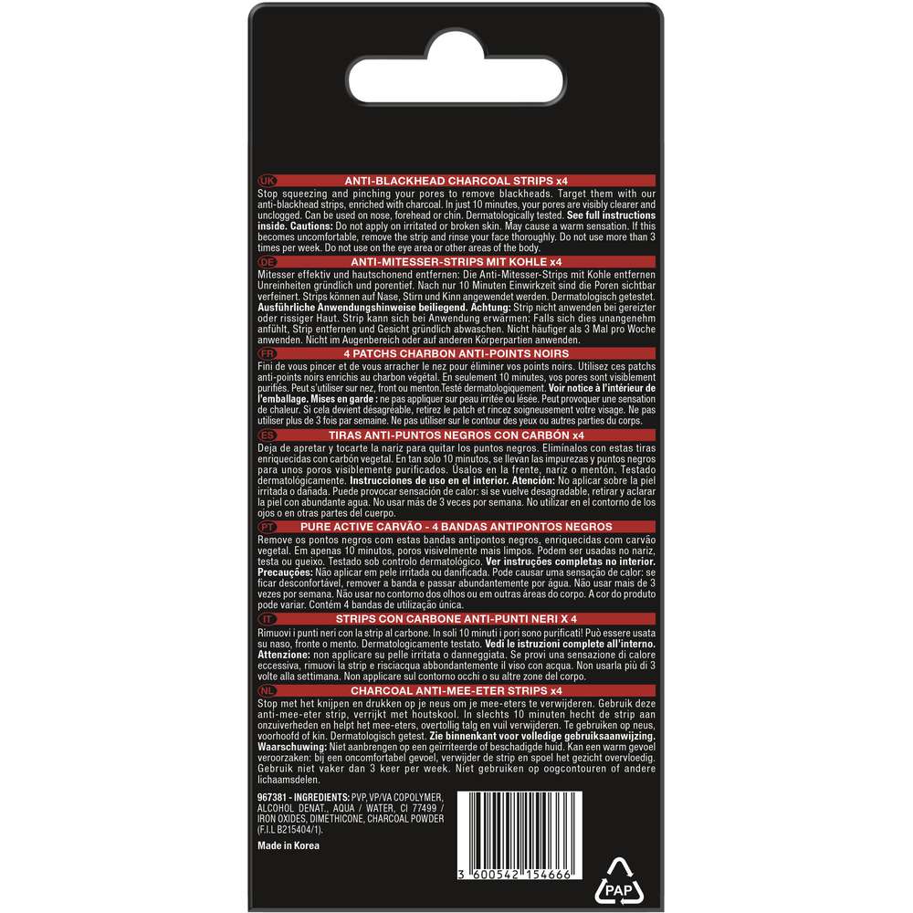 Produktabbildung Garnier Anti-Mitesser Strips mit Kohle SkinActive Hautklar