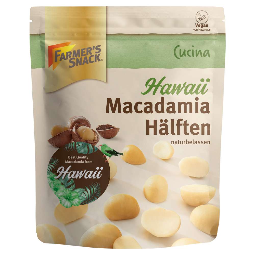 Produktabbildung Farmer's Snack Macadamia Hälften, naturbelassen