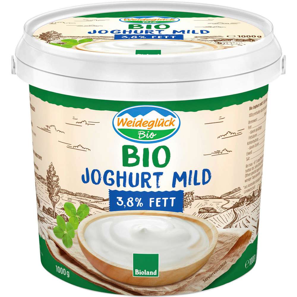 Produktabbildung Weideglück Bio Joghurt mild 3,8% Fett
