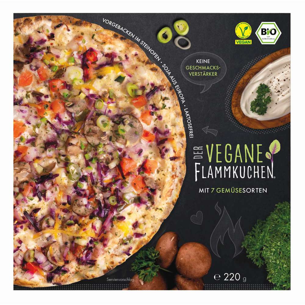 Produktabbildung Flammkuchen Profi Flammkuchen vegan 7 Gemüsesorten, tiefgekühlt