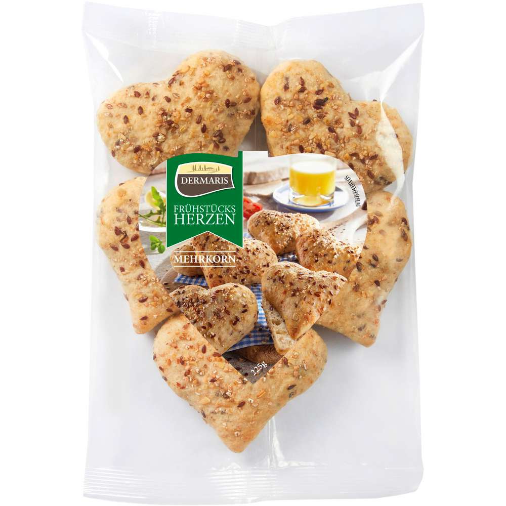 Produktabbildung Dermaris Frühstücks-Herzen Brötchen, Mehrkorn