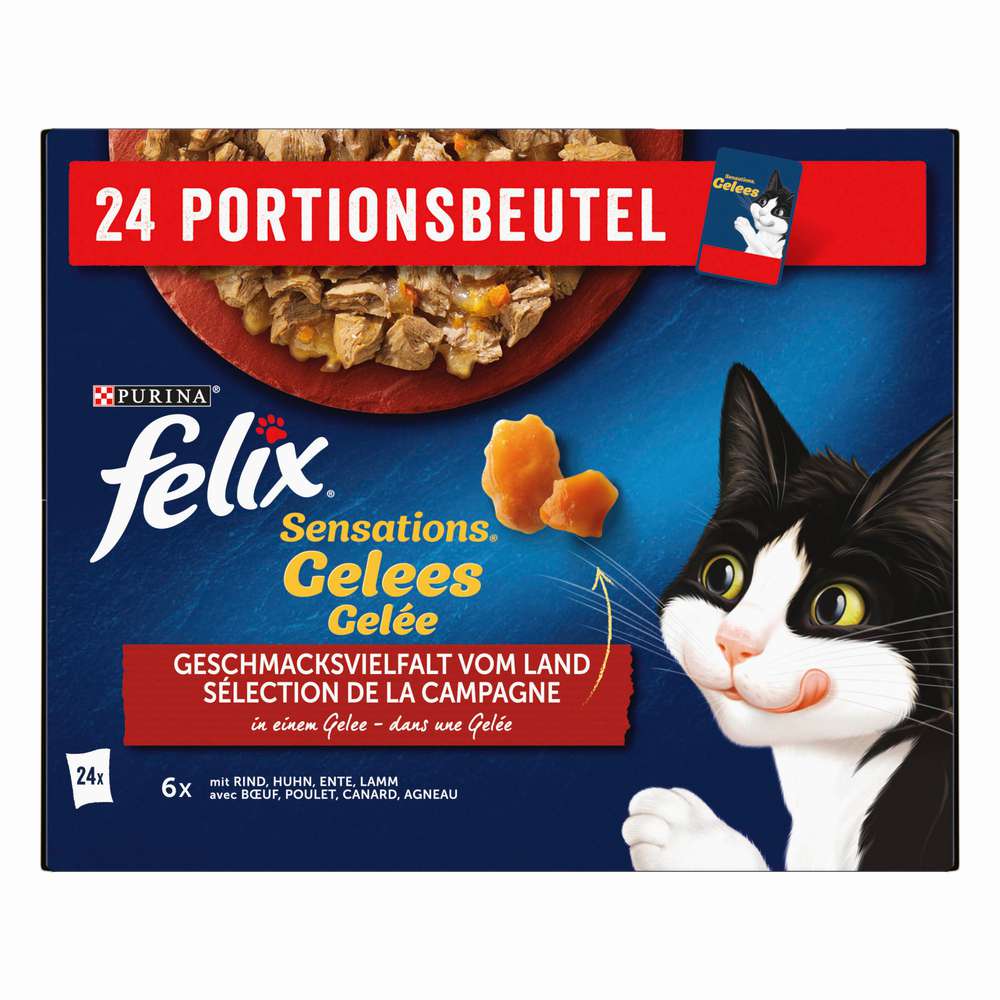 Produktabbildung Purina Katzen-Nassfutter Sensations Gelees, Fleischvielfalt in Gelee