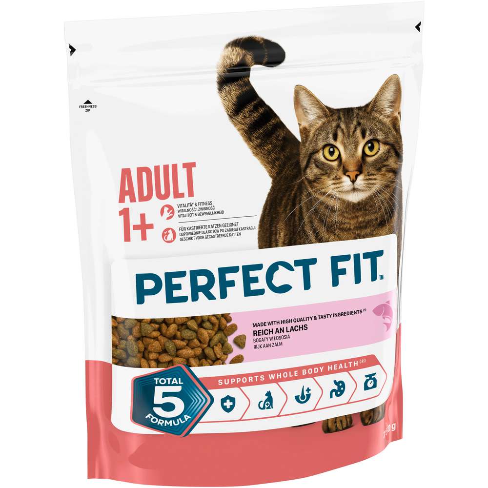 Produktabbildung Perfect Fit Katzen-Trockenfutter, Adult, Lachs