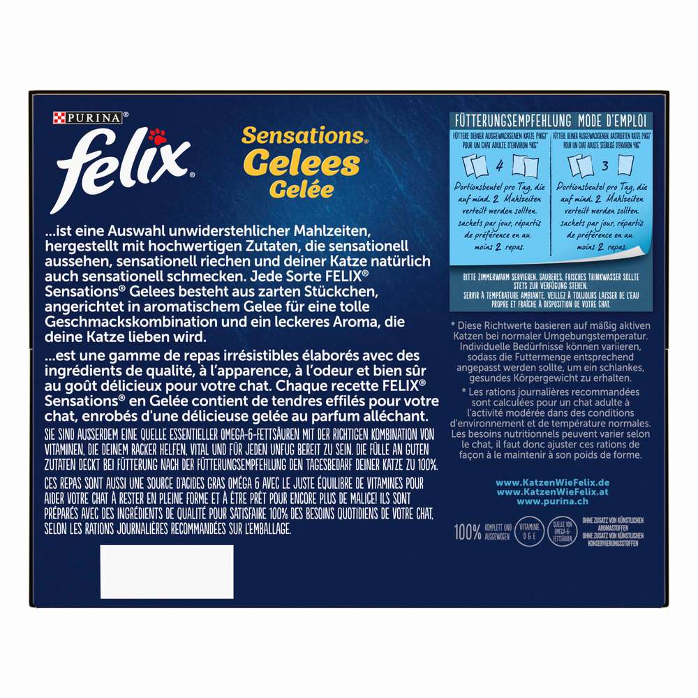Produktabbildung Felix Hunde-Nassfutter Sensations, Gelee/Fisch