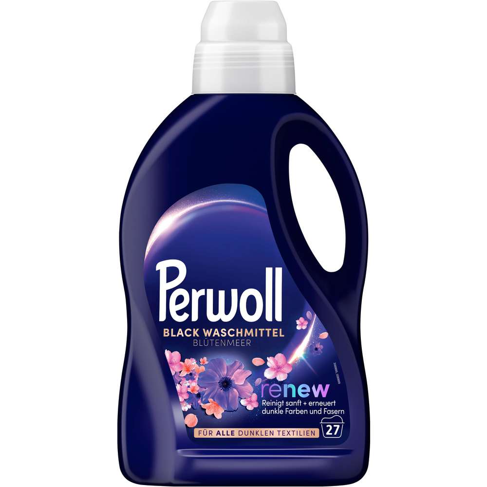 Produktabbildung Perwoll Color-Waschmittel, flüssig, Renew Black Blütenmeer
