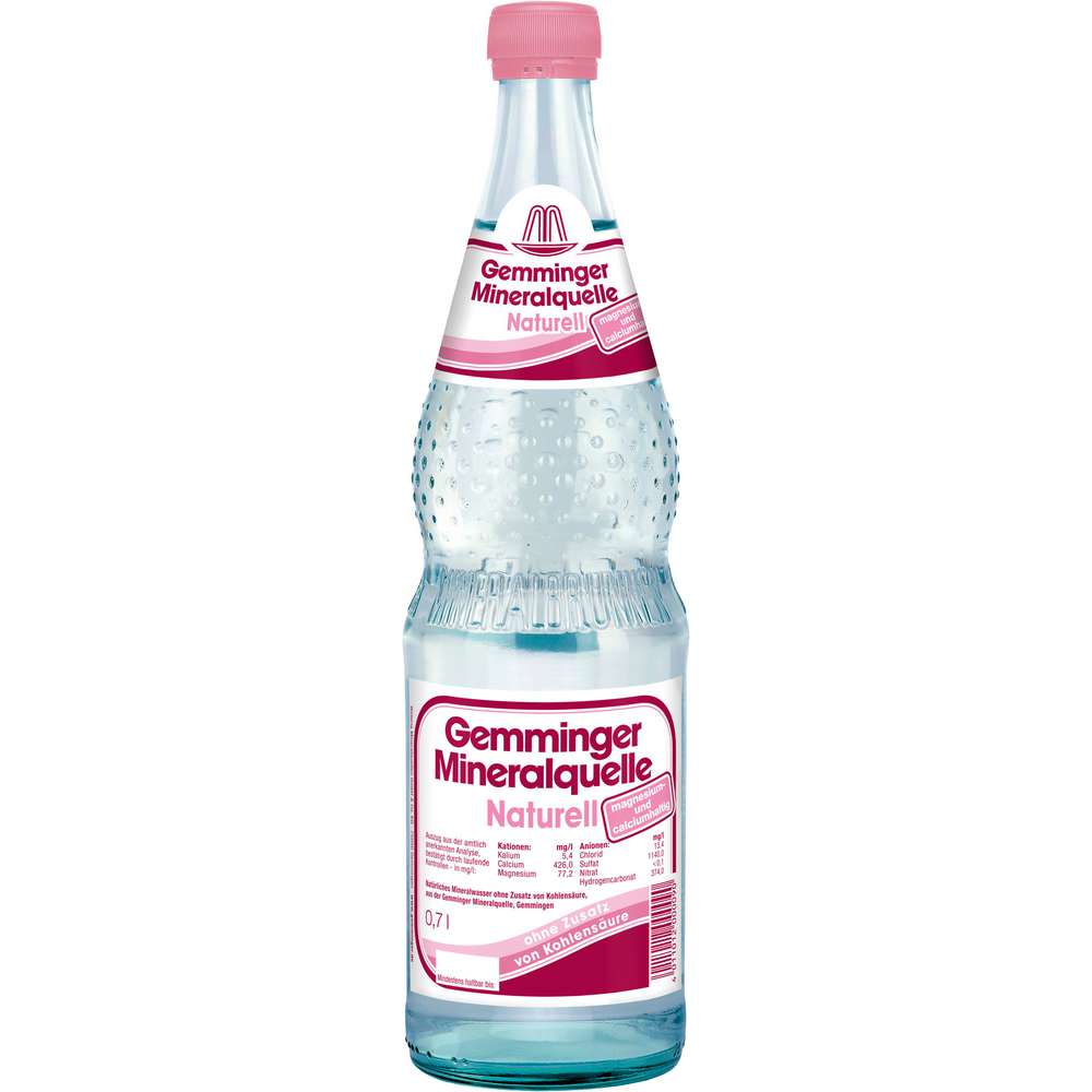 Produktabbildung Gemminger Mineralwasser, Naturell