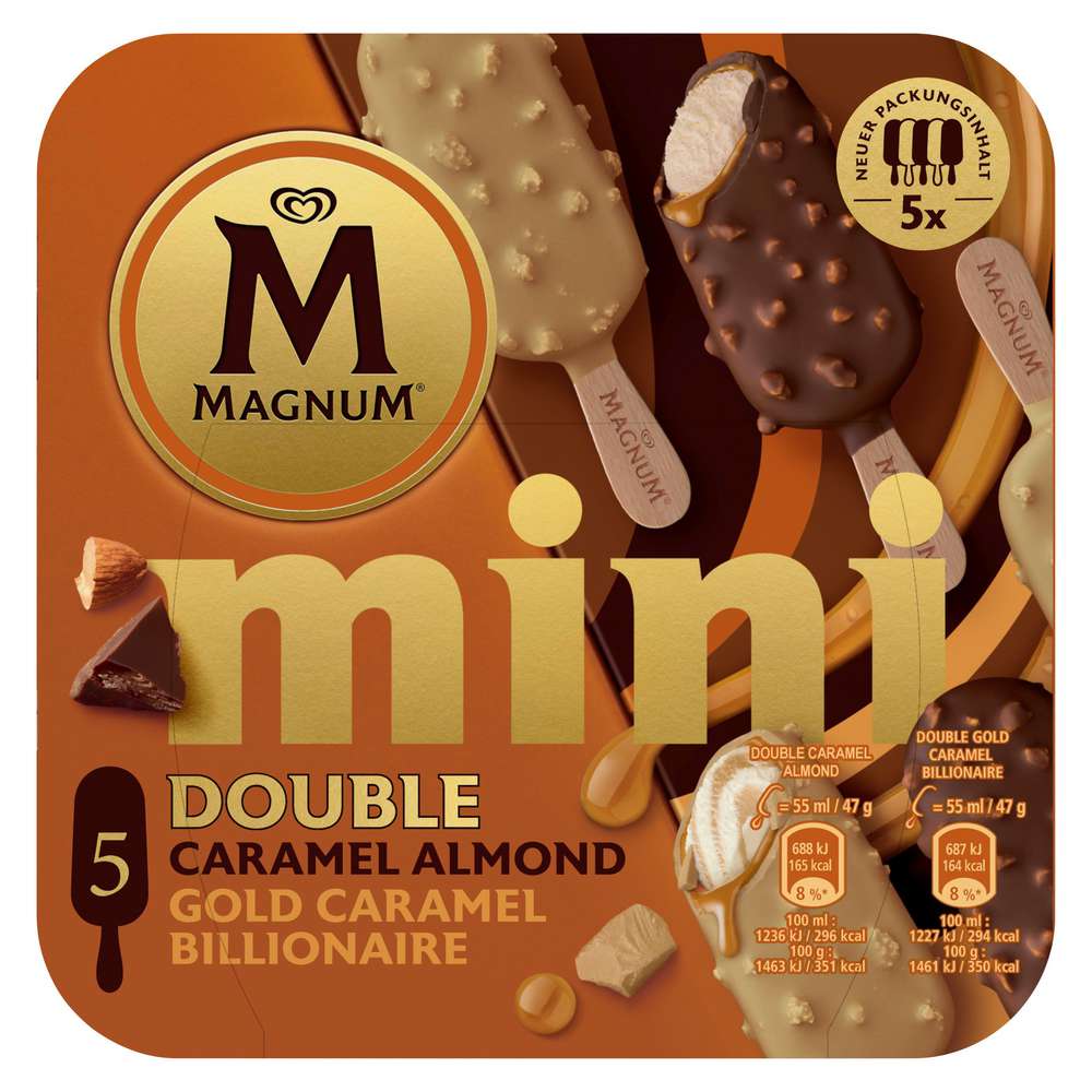 Produktabbildung Magnum Stiel-Eis, Mini Caramel-Mix