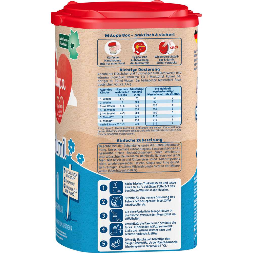 Produktabbildung Milupa Milumil Anfangsmilch, 1