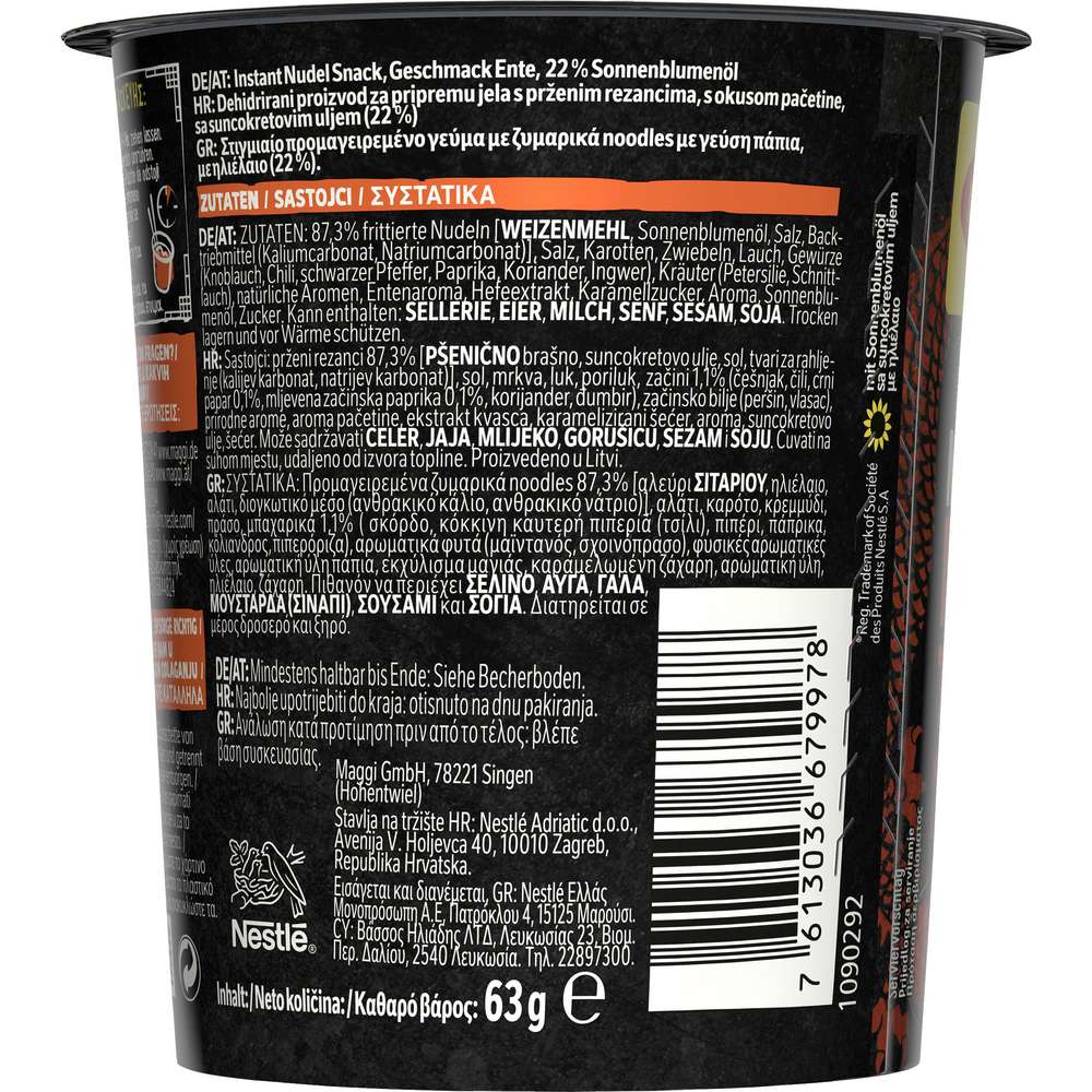 Produktabbildung Maggi Magic Asia Noodle Cup, Ente