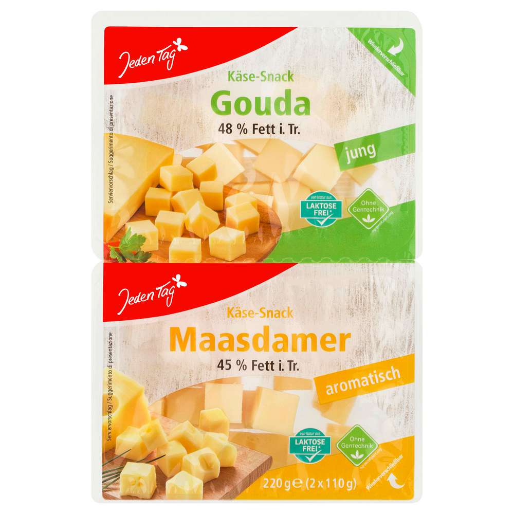 Produktabbildung Jeden Tag Käse-Snack Gouda/Maasdamer