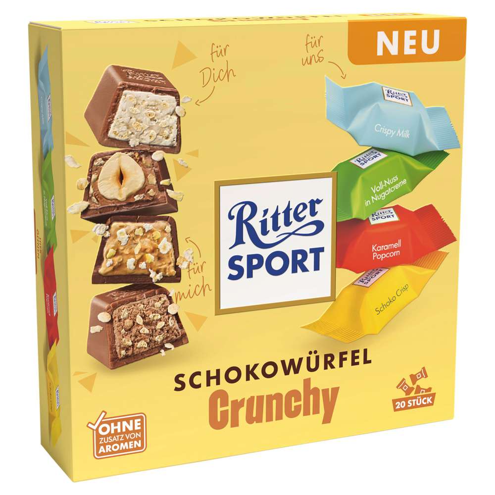 Produktabbildung Ritter Sport Schokowürfel Crunchy  Box