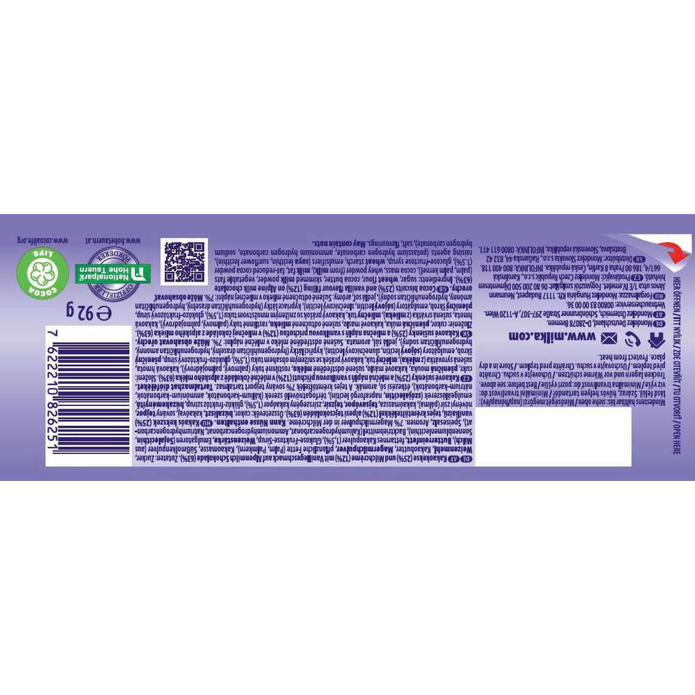 Produktabbildung Milka Tafelschokolade, Oreo Sandwich
