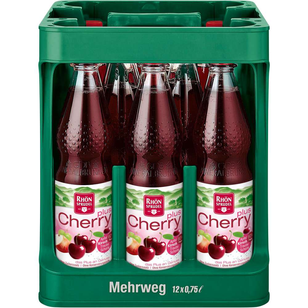 Produktabbildung Rhön Sprudel Kirschschorle Cherry Plus (12x 0,750 Liter)