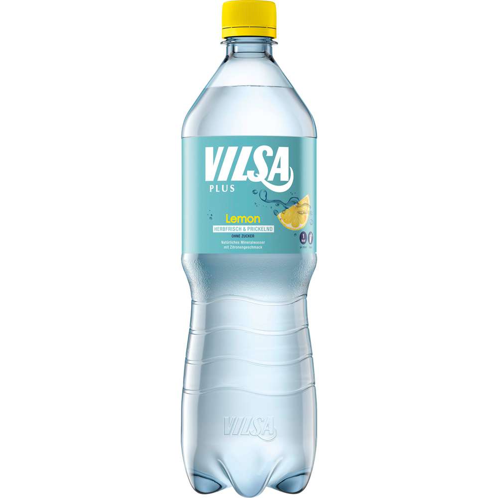 Produktabbildung Vilsa Mineralwasser Plus, Lemon, ohne Zucker