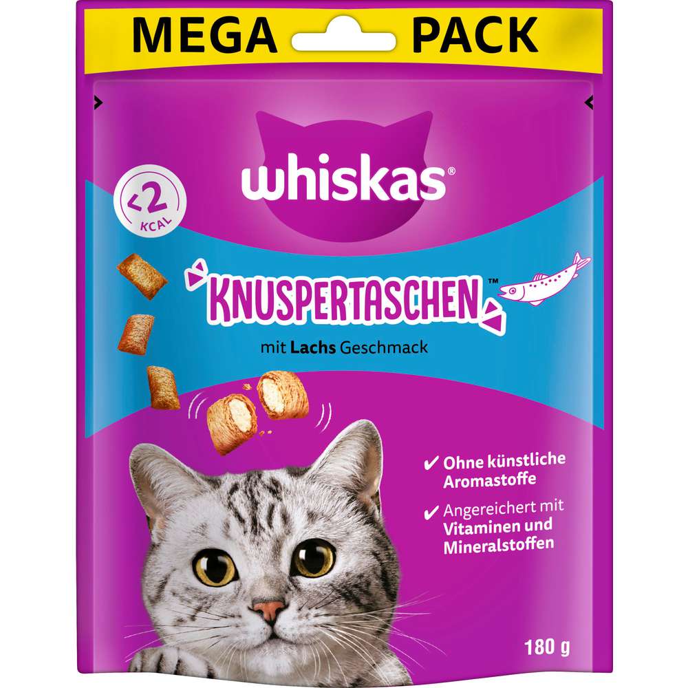 Produktabbildung Whiskas Katzen-Snack Knuspertaschen, Lachs