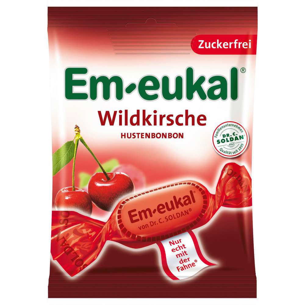 Produktabbildung Em-Eukal Bonbons Wildkirsche, zuckerfrei