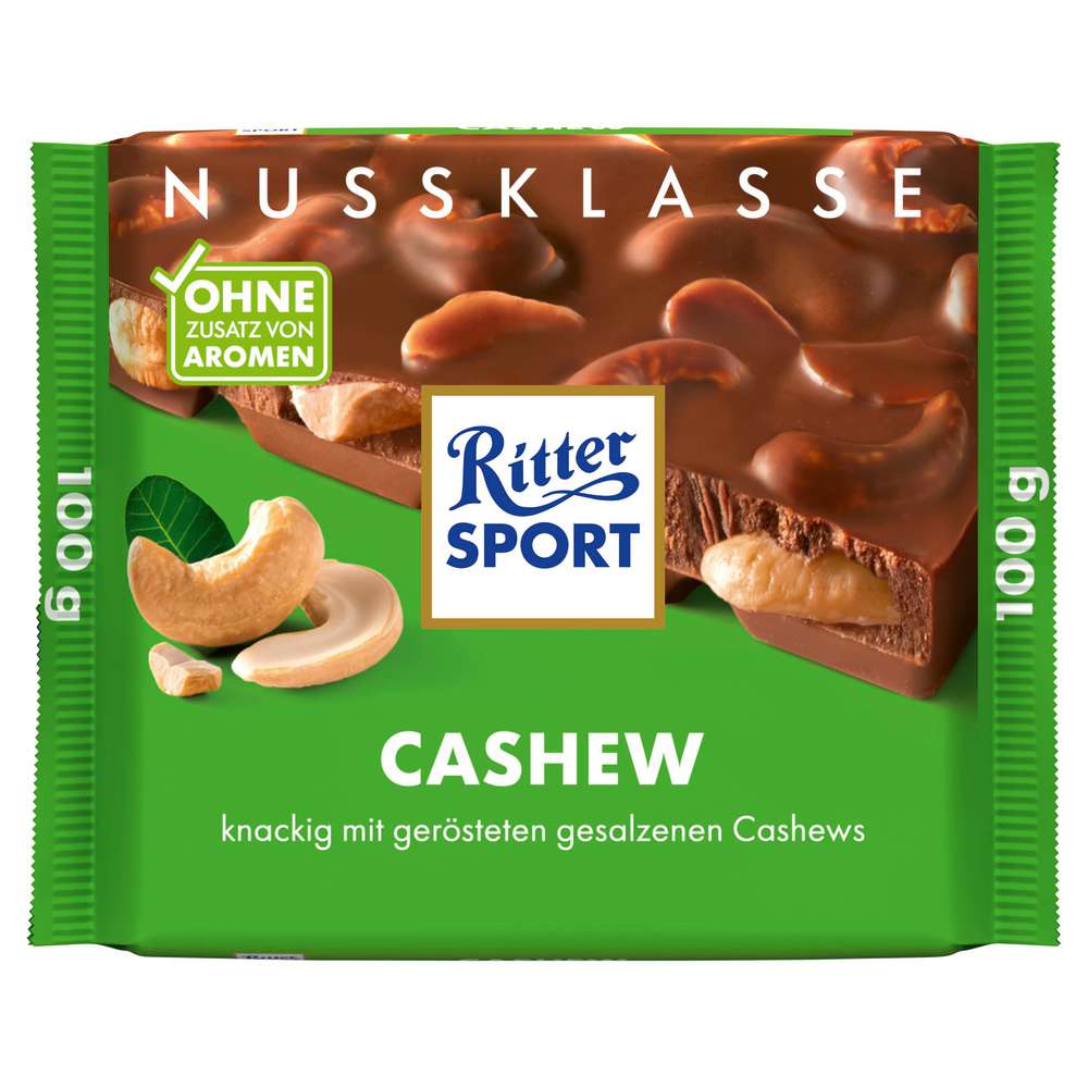 Produktabbildung Ritter Sport Tafelschokolade Nussklasse, Cashew
