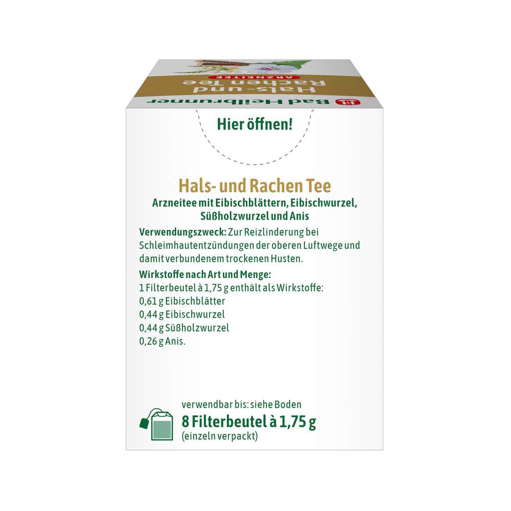 Produktabbildung Bad Heilbrunner Hals/Rachen Tee