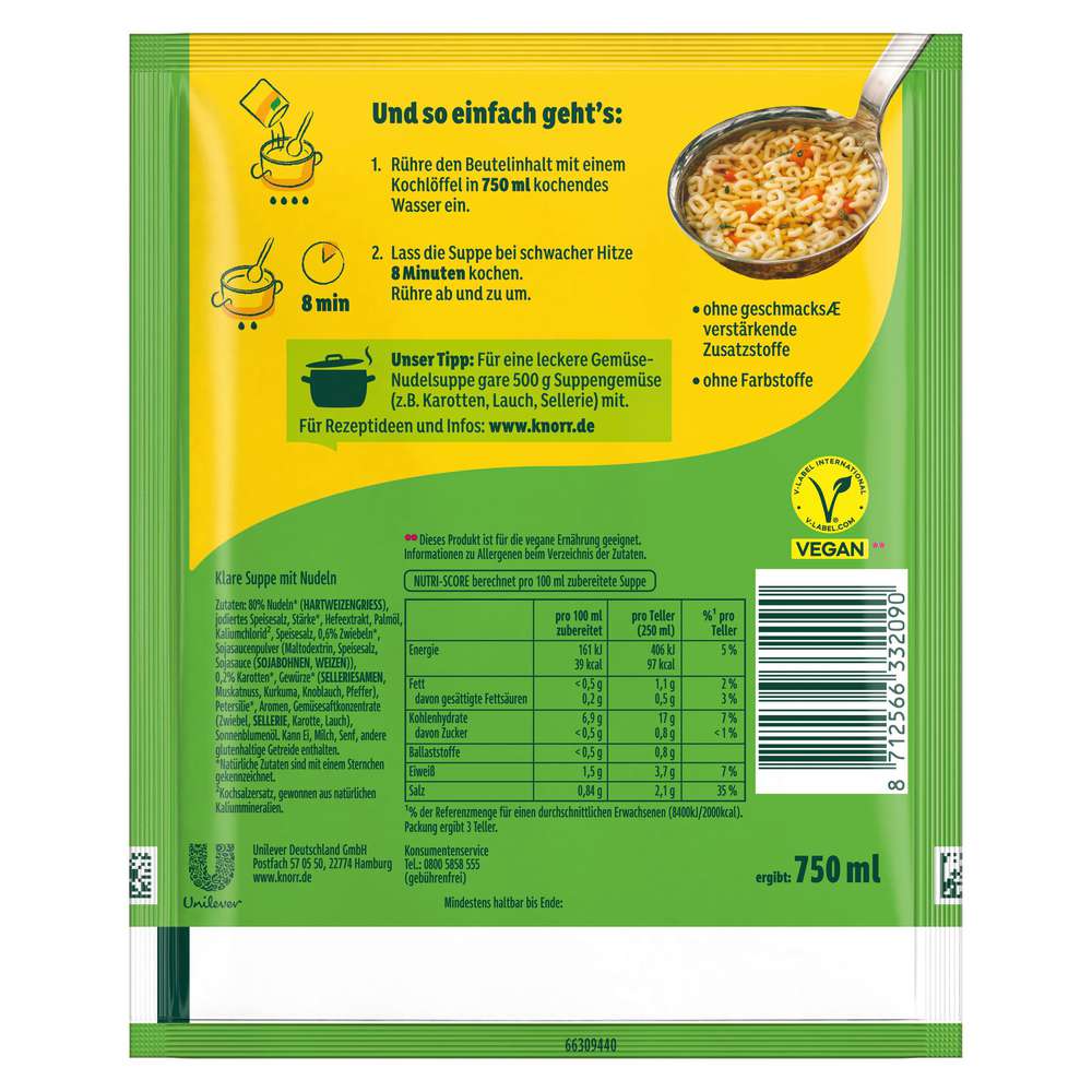Produktabbildung Knorr Suppenliebe Buchstaben Suppe