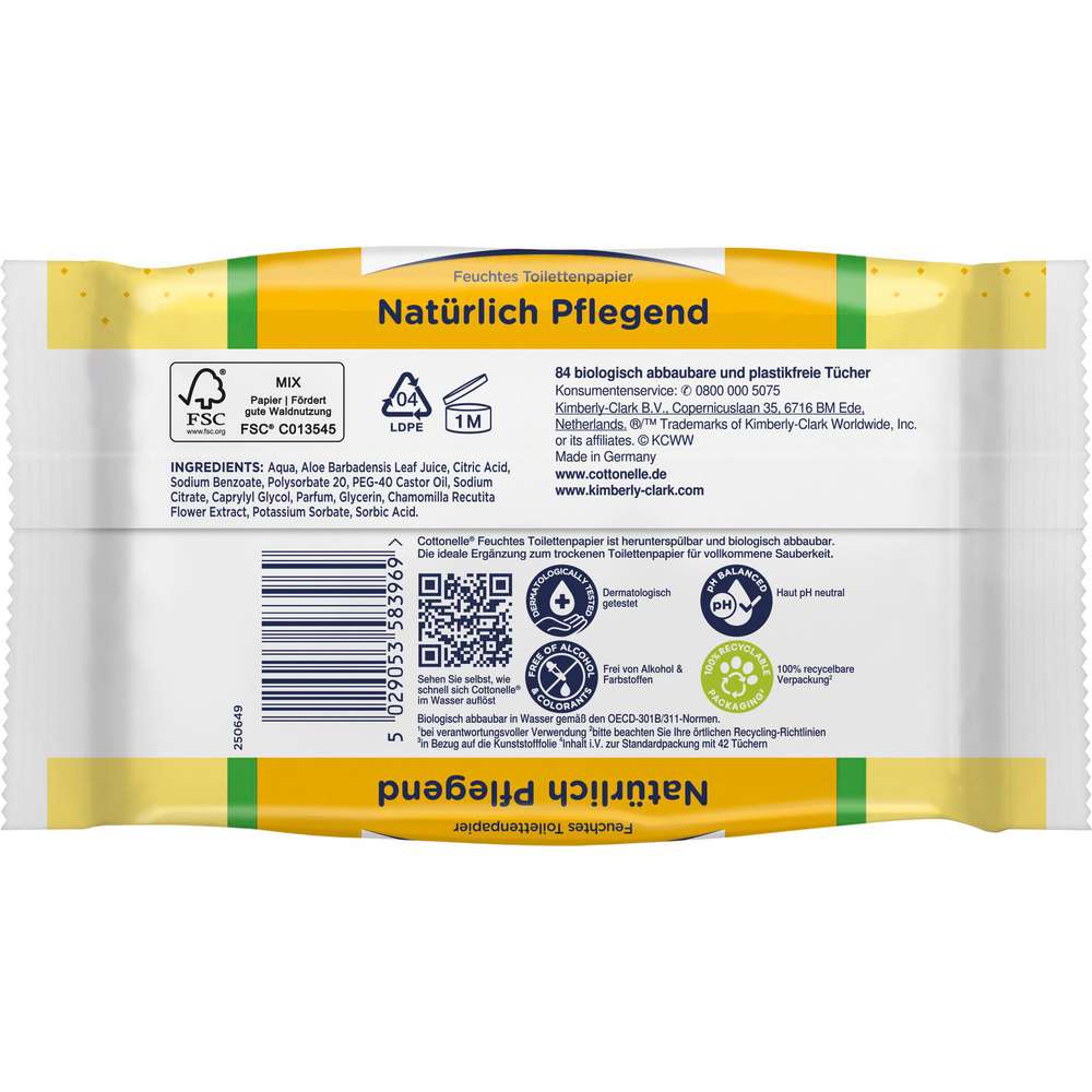 Produktabbildung Cottonelle Feuchtes Toilettenpapier, Kamille