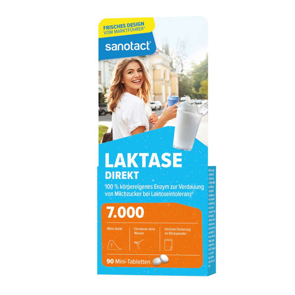 Produktabbildung sanotact Laktase 7.000 Direkt Mini Tabletten