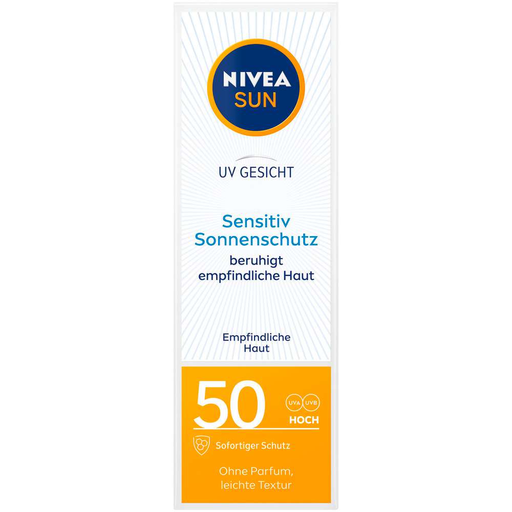 Produktabbildung Nivea UV Gesichtscreme Sensitiv, LSF 50