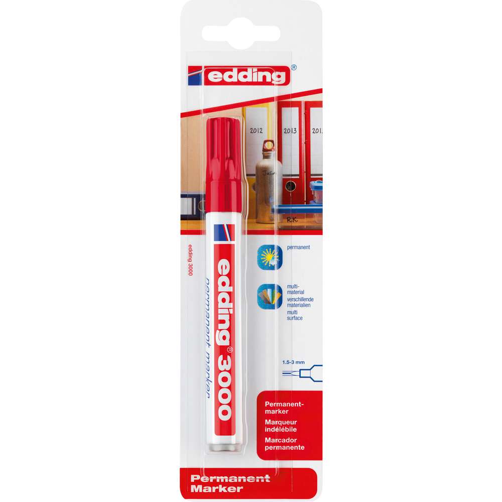 Produktabbildung Edding Permanent Marker 3000, rot