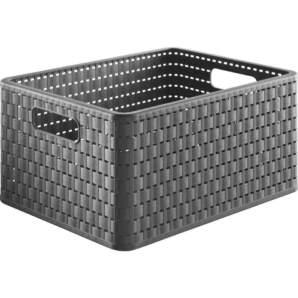 Produktabbildung Rotho Korb A4 Country Anthrazit, 18l