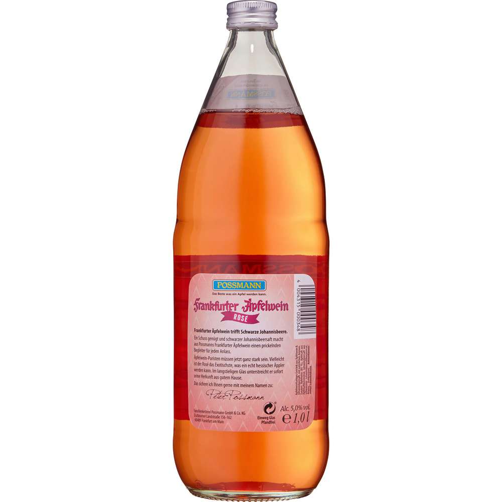 Produktabbildung Possmann Frankfurter Äpfelwein Rosé 