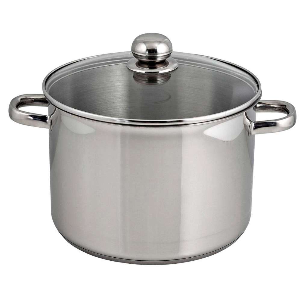 Produktabbildung Krüger Karl Allzwecktopf 10L Edelstahl, mit Glasdeckel 26cm