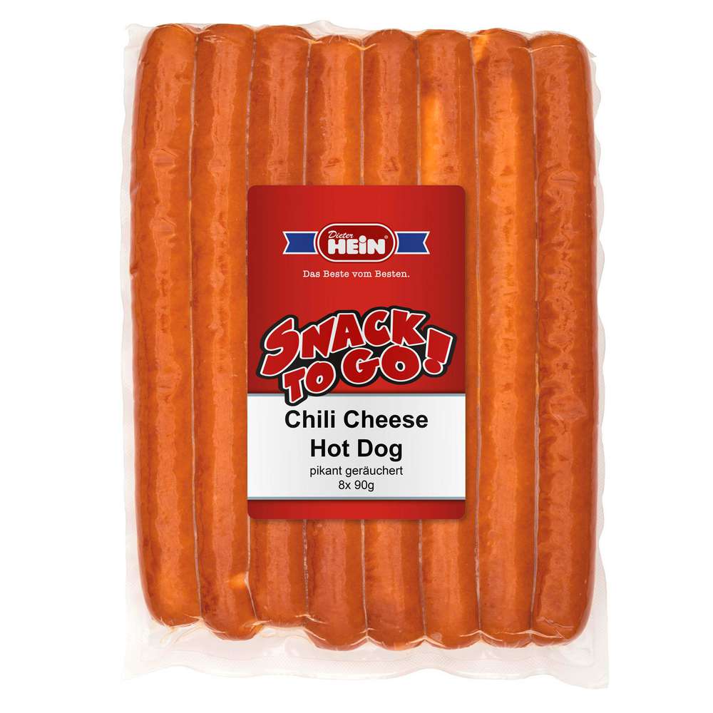 Produktabbildung Dieter Hein Hot Dog Würstchen, Chili-Cheese