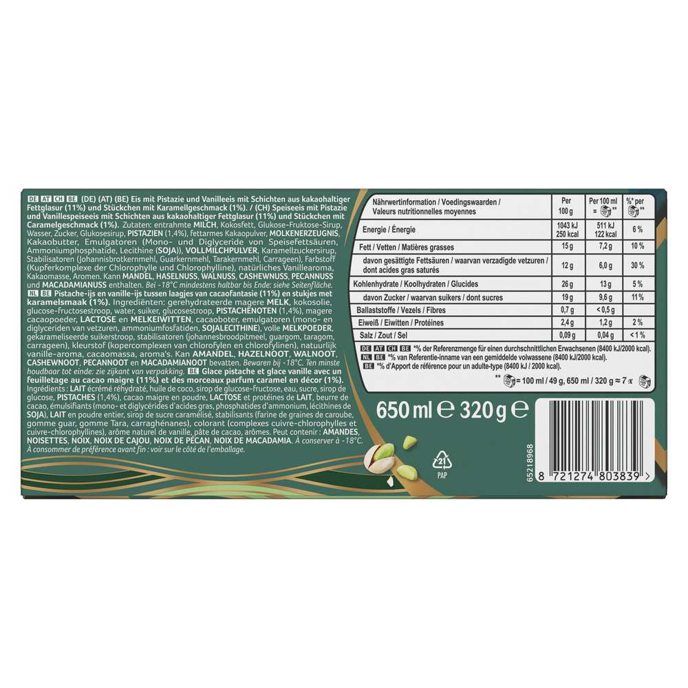 Produktabbildung Viennetta Eis, Pistazie-Vanille