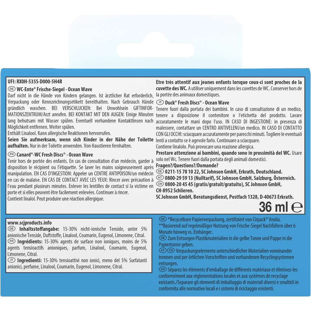 Produktabbildung WC Ente WC Frische-Siegel, Ocean Wave