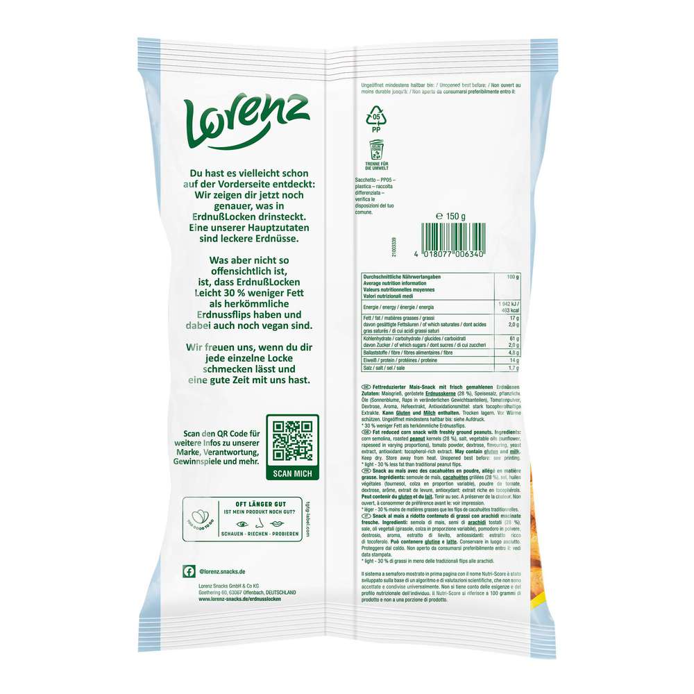 Produktabbildung Lorenz Flips Erdnusslocken, leicht