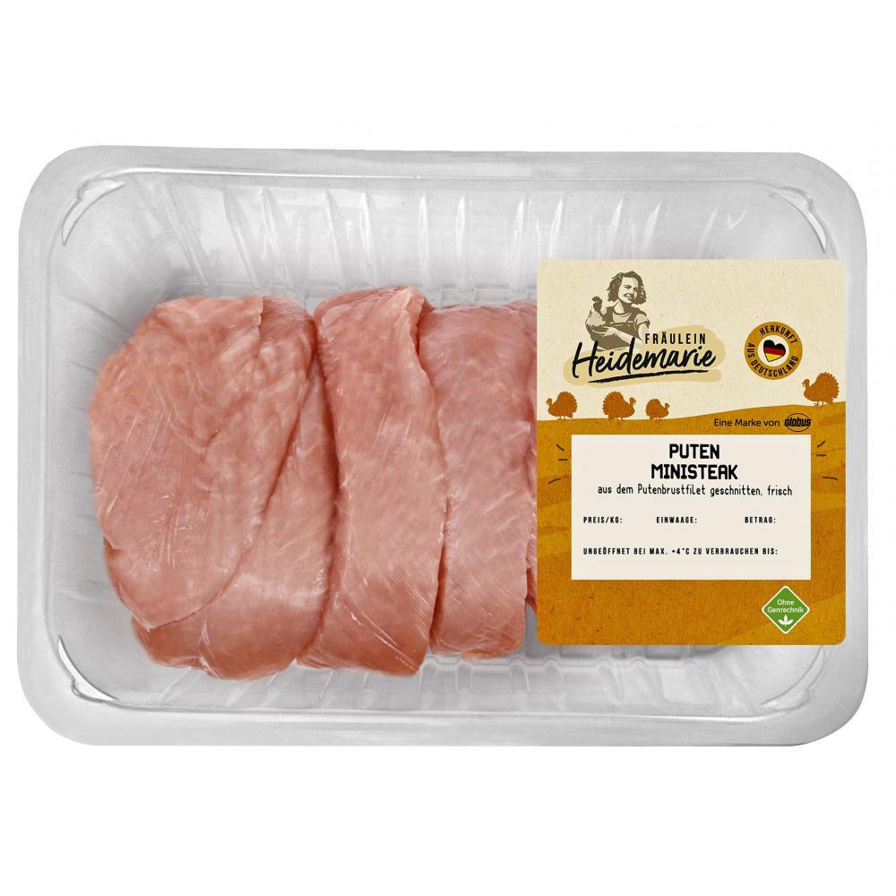 Produktabbildung keine Marke Fräulein Heidemarie Puten-Ministeak, 400 g