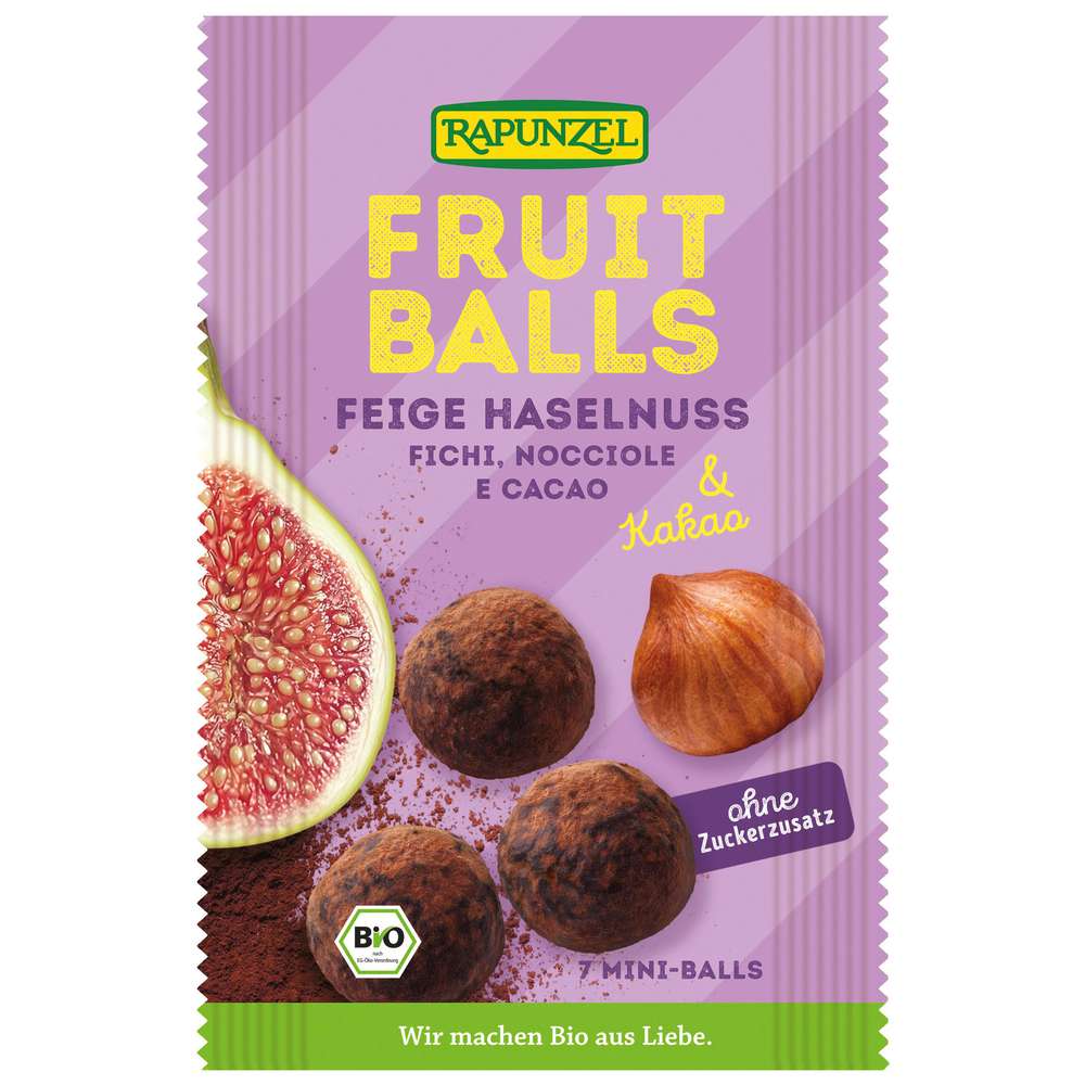 Produktabbildung Rapunzel Fruit Balls, Feige-Haselnuss