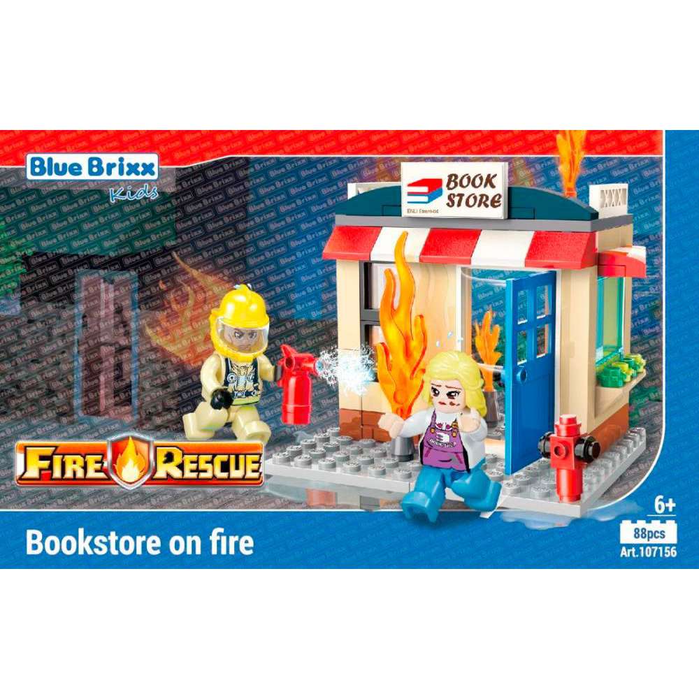 Produktabbildung Blue Brixx 107156 - Stadtfeuerwehr Brennender Bücherladen