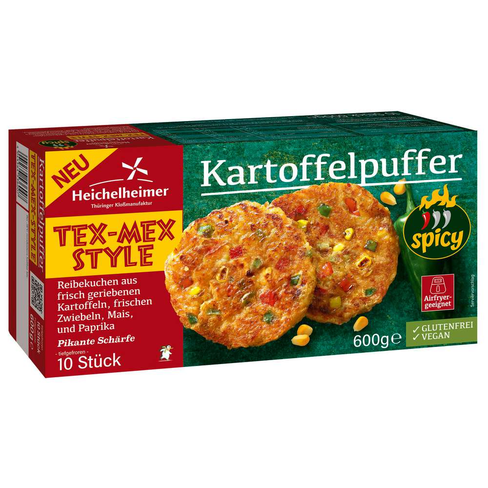 Produktabbildung Heichelheimer Kartoffelpuffer Tex-Mex Style, spicy