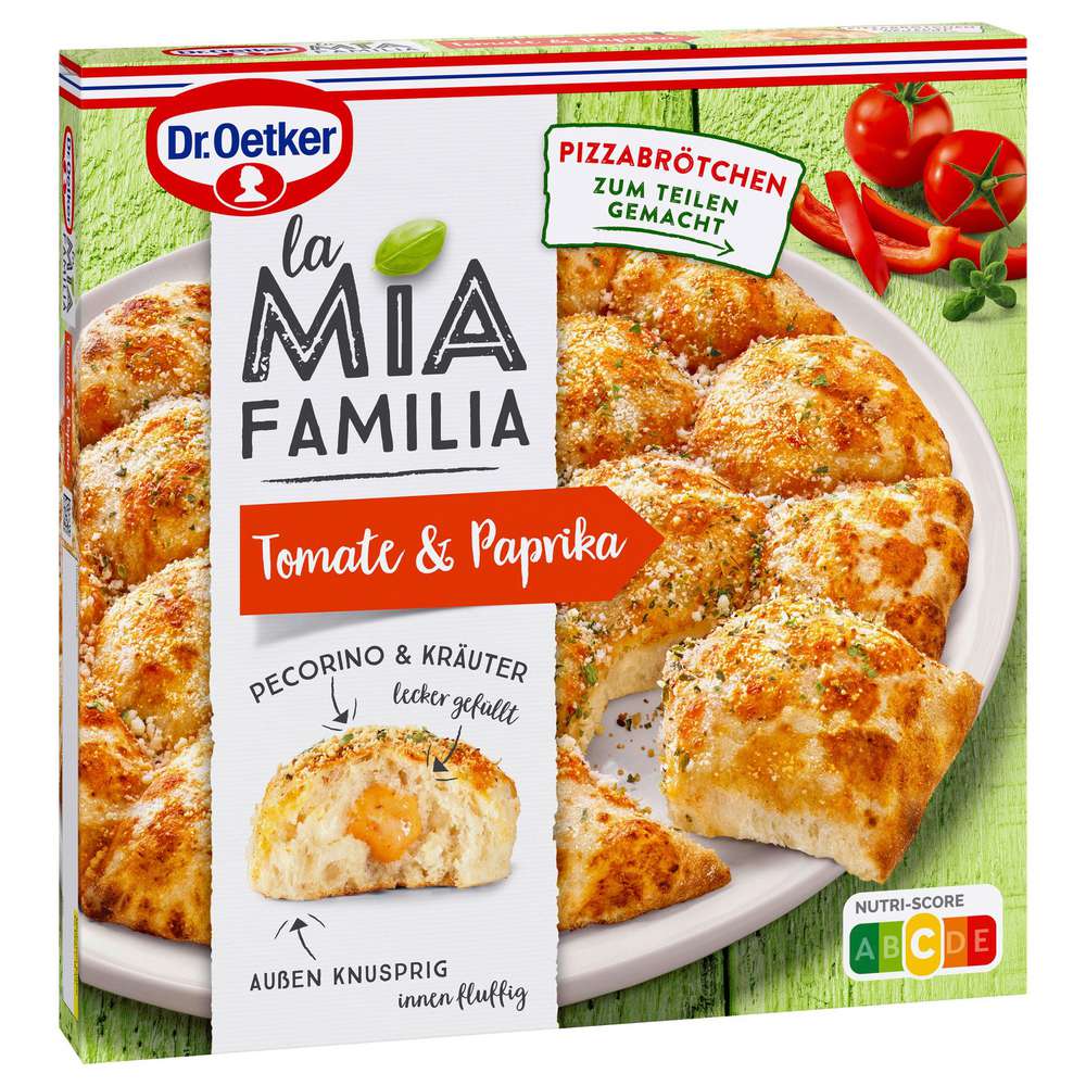 Produktabbildung Dr. Oetker Pizza La Mia Familia, Tomate-Paprika, tiefgekühlt