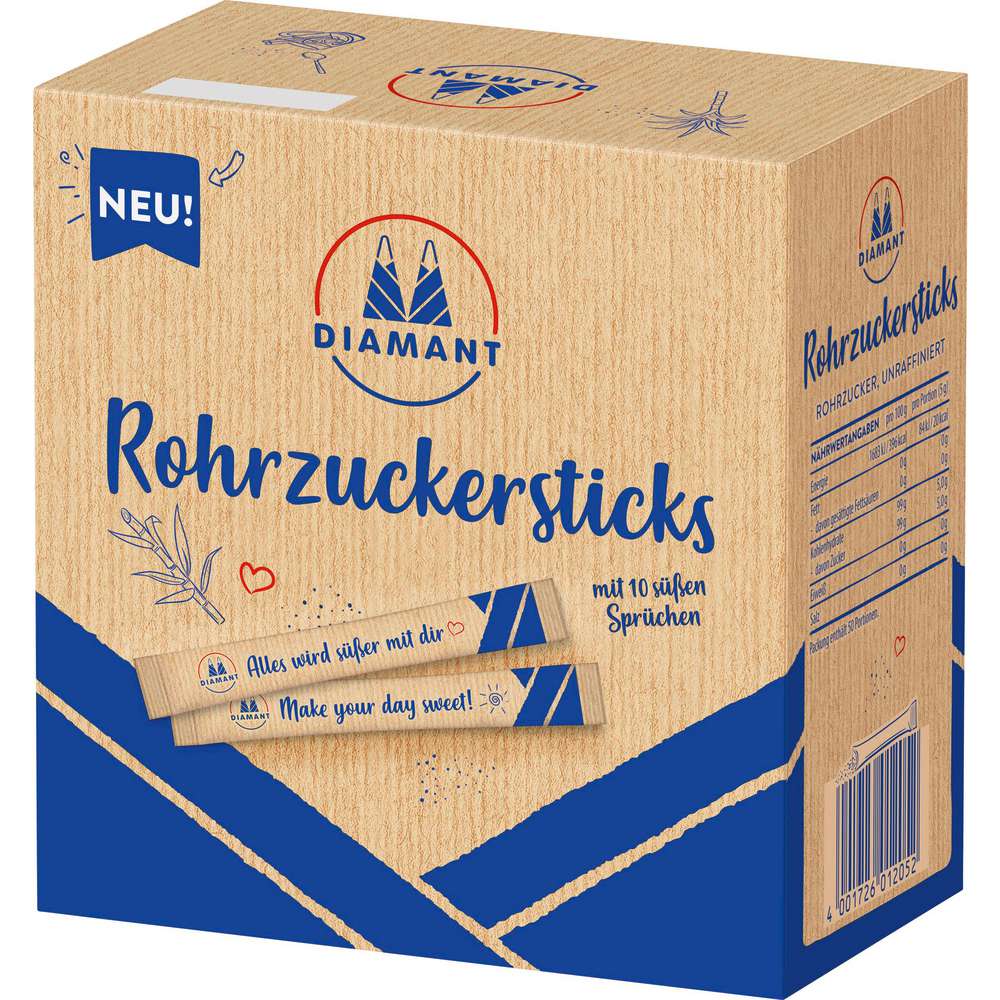 Produktabbildung Diamant Rohrzuckersticks
