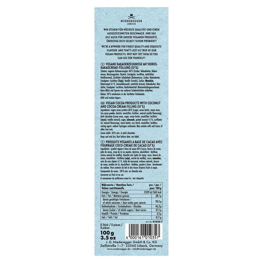 Produktabbildung Niederegger Vegan Kokosmakronen Choc