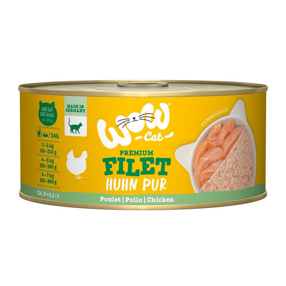 Produktabbildung WOW Katzen-Nassfutter Filet, Huhn
